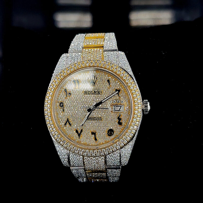 moissanite watch rolex