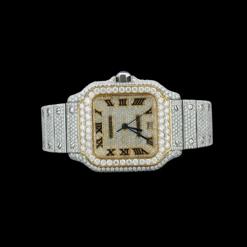 cartier watch moissanite