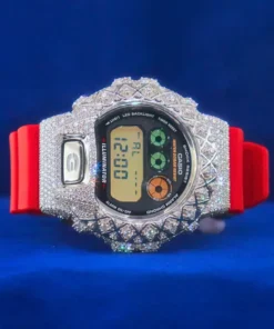 G-Shock With Full White Unique Case Moissanite Diamond Watch