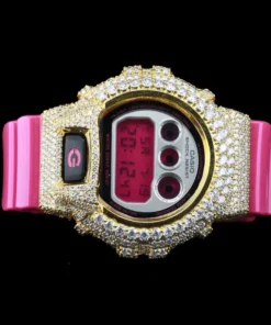 G-Shock With Full Yellow Case Moissanite Diamond Watch