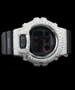G-Shock With Full White Case Moissanite Diamond Watch