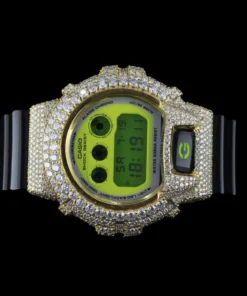 G-Shock With Full Yellow Case Moissanite Diamond Watch