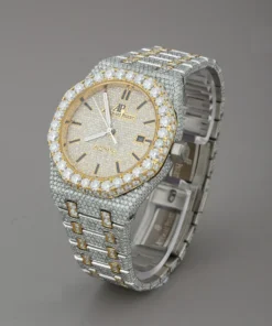 AP Gold Fully Iced-out Moissanite Diamond Watch