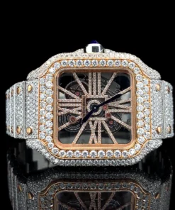 Cartier Skeleton Rose Gold Quartz Movement watch