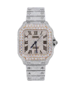 CS Two Tone 41MM Moissanite Diamond Watch 20CT