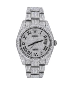 DJ 41MM Moissanite Diamond Two Row Bezel Watch 22CT