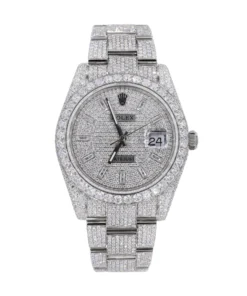 DJ 41MM Moissanite Diamond Medium Stone Bezel Watch 22CT