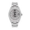 DJ 41MM Moissanite Diamond Two Row Stone Bezel Watch 22CT