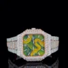 Patek Philippe Rose White With Snake Dial Moissanite Diamond Watch