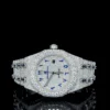 AP Full White & Bule Ruby With Blue Arabic Dial Moissanite Diamond