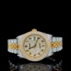 Rolex Two Tone Jubilee belt With Arabic Dial Moissanite Diamond Watch