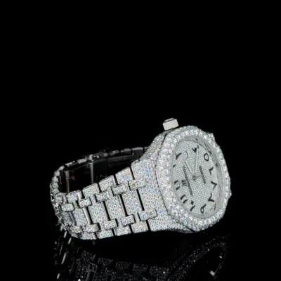 How should I care for my moissanite watch?