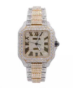 CS Two Tone 41MM Moissanite Diamond Watch 20CT