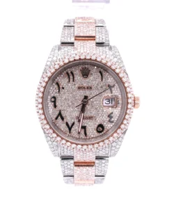 DJ Two-Tone Gold 41MM Moissanite Diamond Watch 22CT