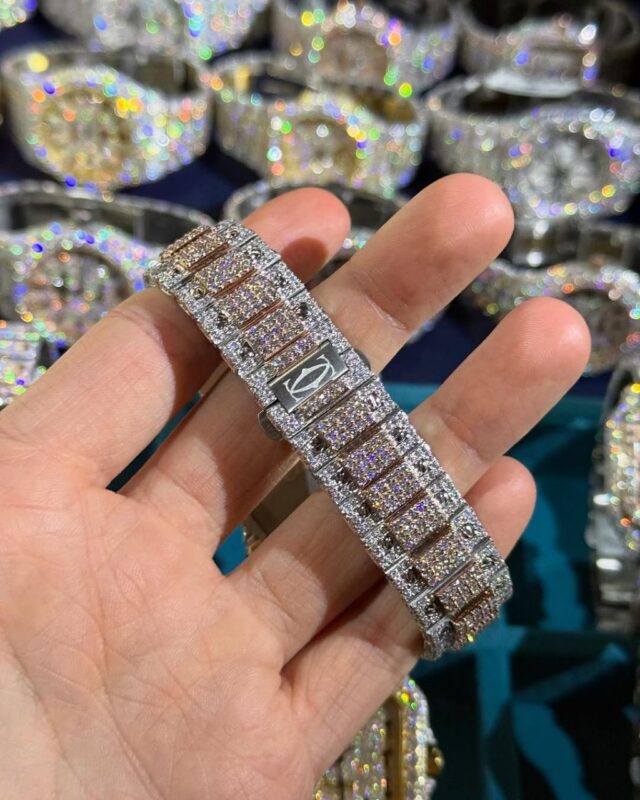 gold moissanite watch